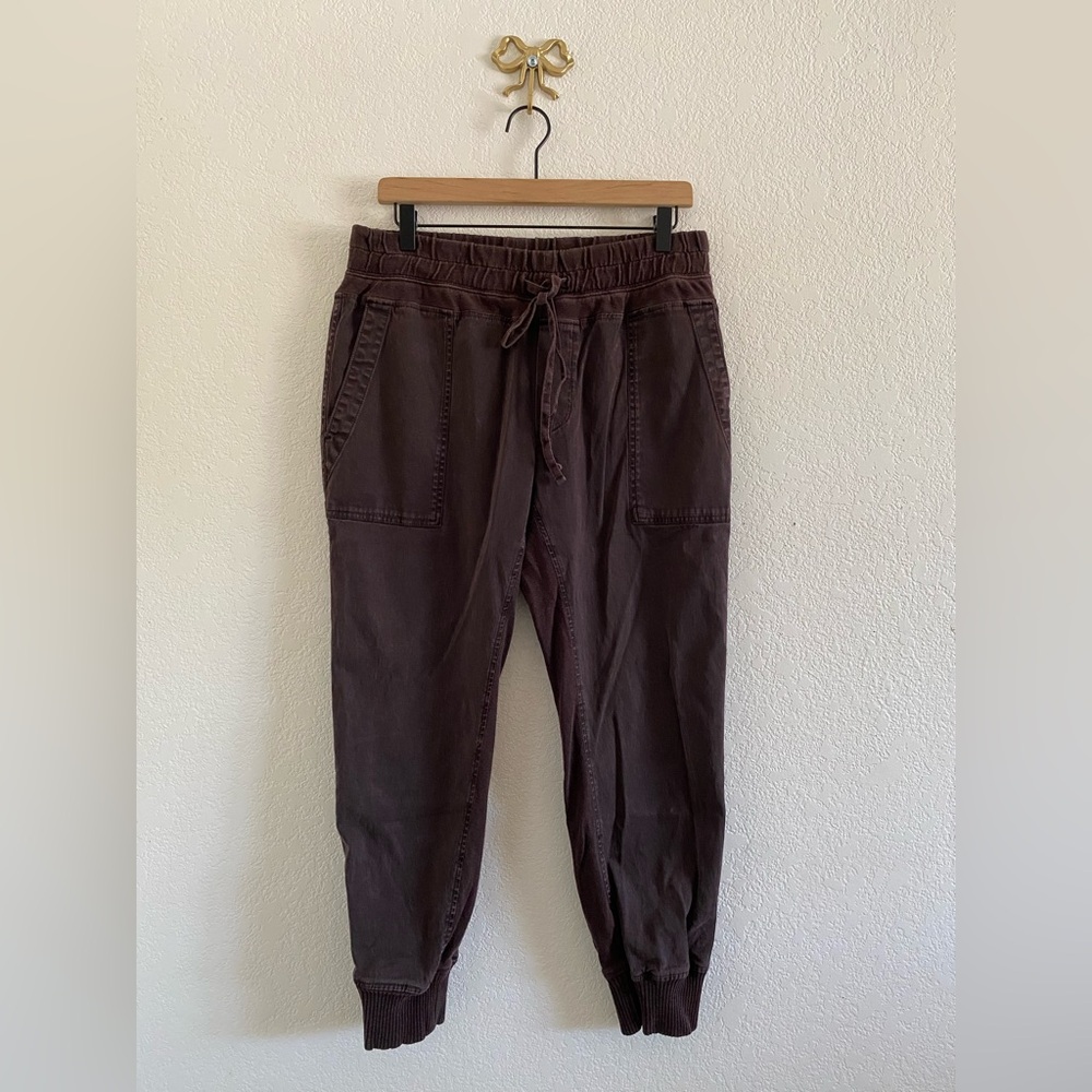 James Perse Chocolate Brown Drawstring Joggers